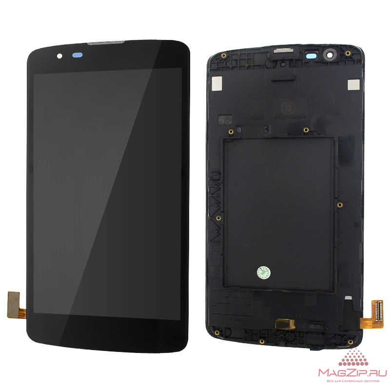 Дисплей для LG K8 LTE (K350e) в рамке + тачскрин (черный)