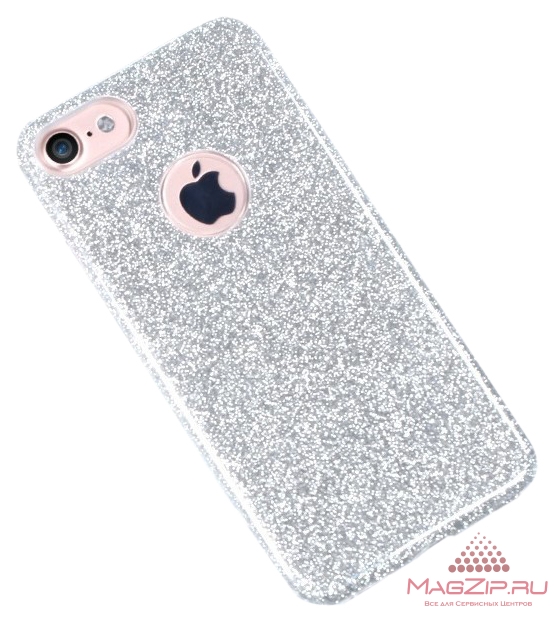 Задняя накладка REMAX Glitter iPhone 7 серебро