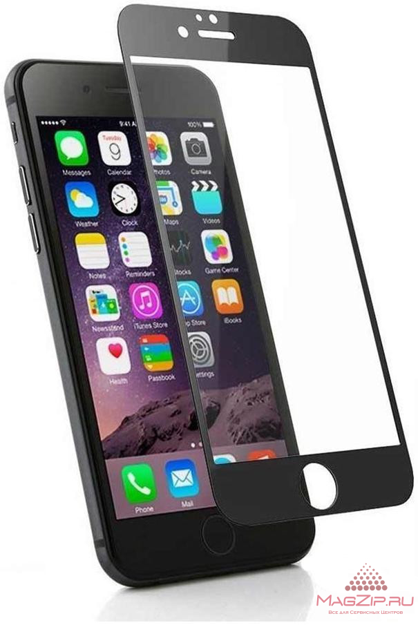 Защитное стекло 4D для Apple iPhone 6/6S Plus черное