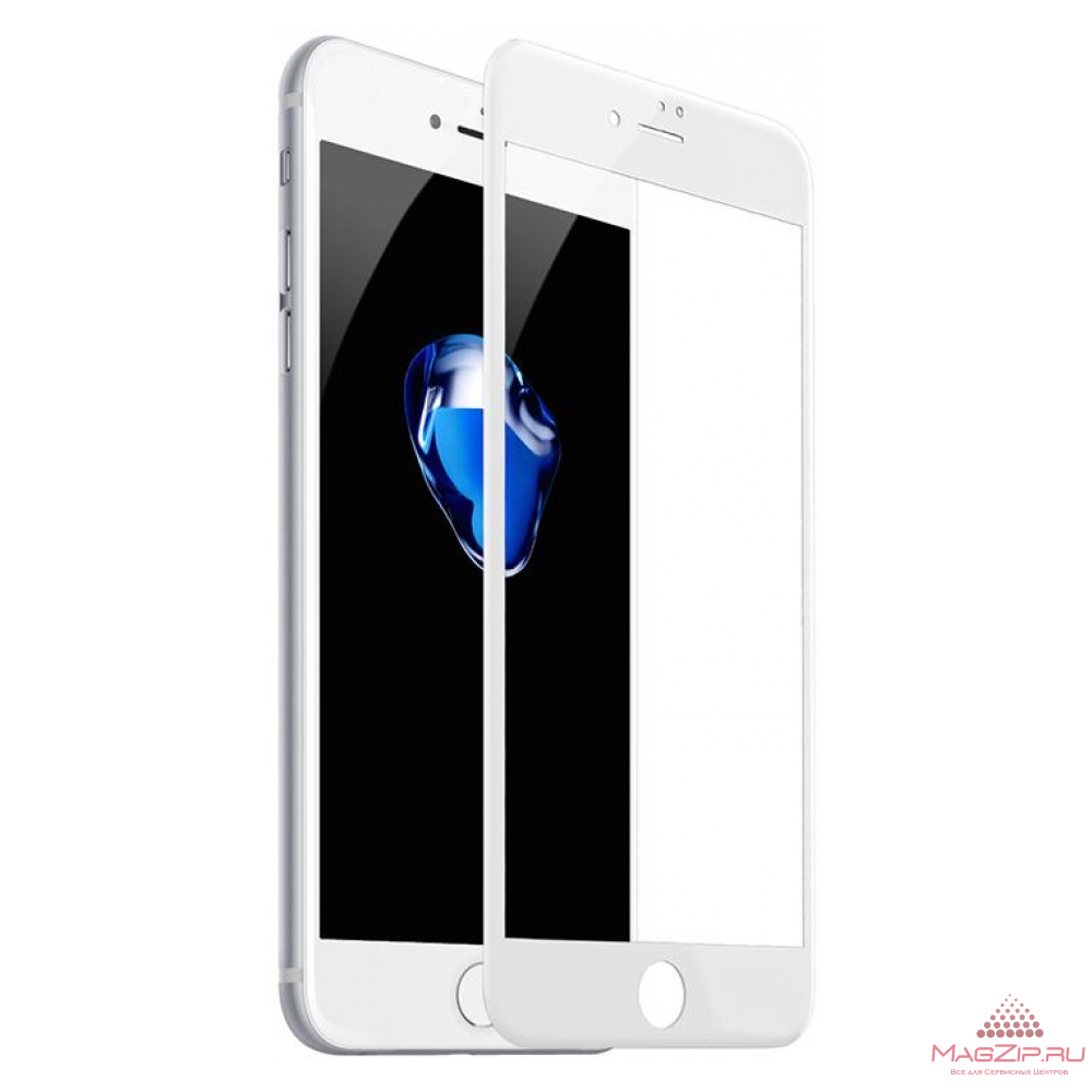 Защитное стекло 5D для Apple iPhone 7/8 Plus белое