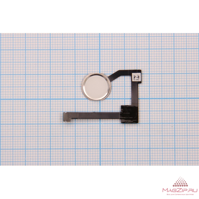 Шлейф для iPad Air 2/Mini 4/Pro 12.9' + кнопка Home (серебро)