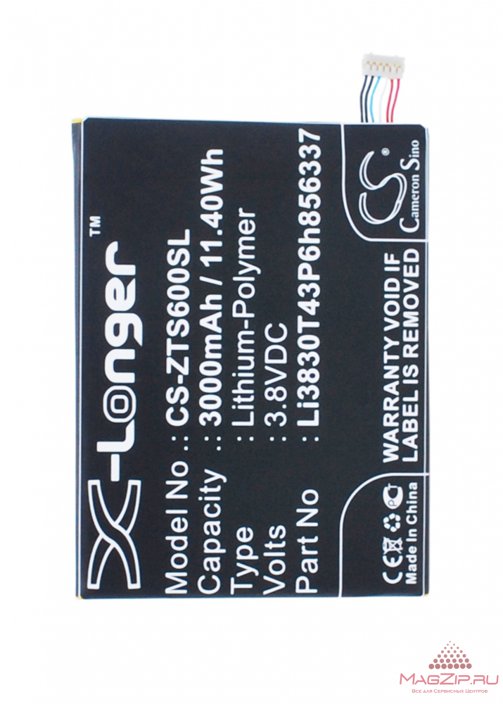 ����������� Li3830T430T43P6h856337, Li3830T43P6h856337 ��� ZTE BA602/ Blade A602/ Blade S6 Lux Dual