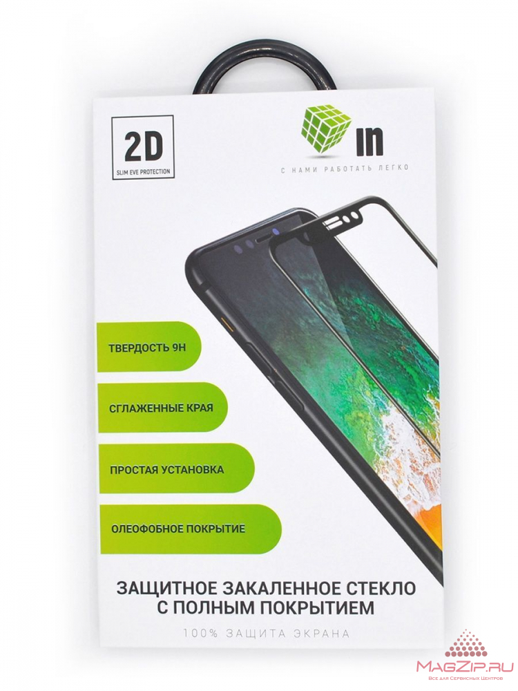 2D противоударное стекло INNOVATION (черный) Samsung M30 полностью клей