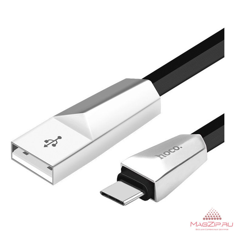 Кабель USB HOCO (X4) Type-C (1,2м) (черный)
