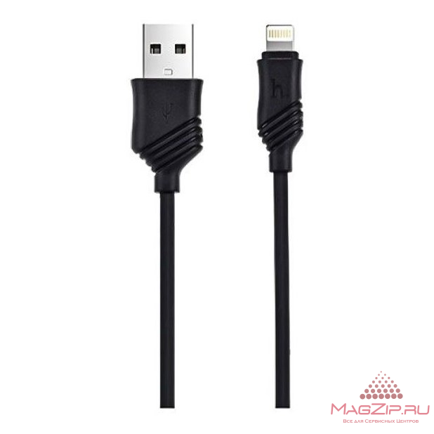 Кабель USB HOCO (X6 Khaki) для iPhone 5/5C/5S/6/6 Plus/iPad 4/5 Air (1м) (черный)