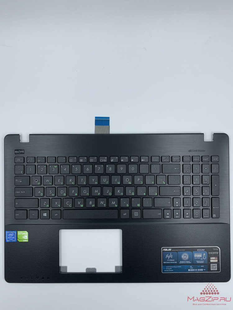 Клавиатура для ноутбука Asus X550 топ-панель черная Б/У