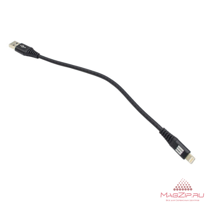 USB кабель INNOVATION (A1I-COBRA) Lightning 0.2 метра черный (3A)