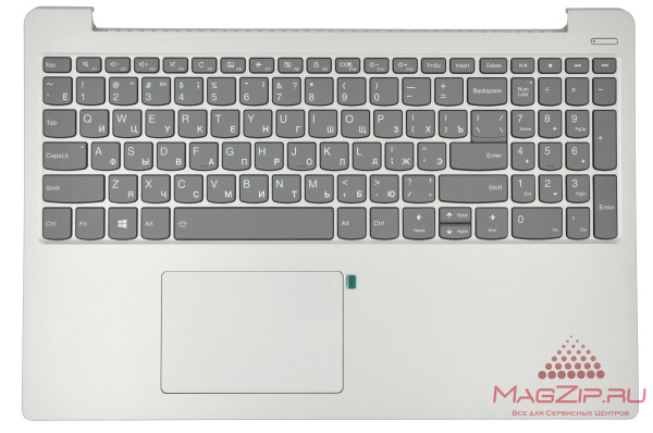 Топкейс с клавиатурой и с тачпадом для ноутбука Lenovo 330S-15IKB серебро, с подсветкой