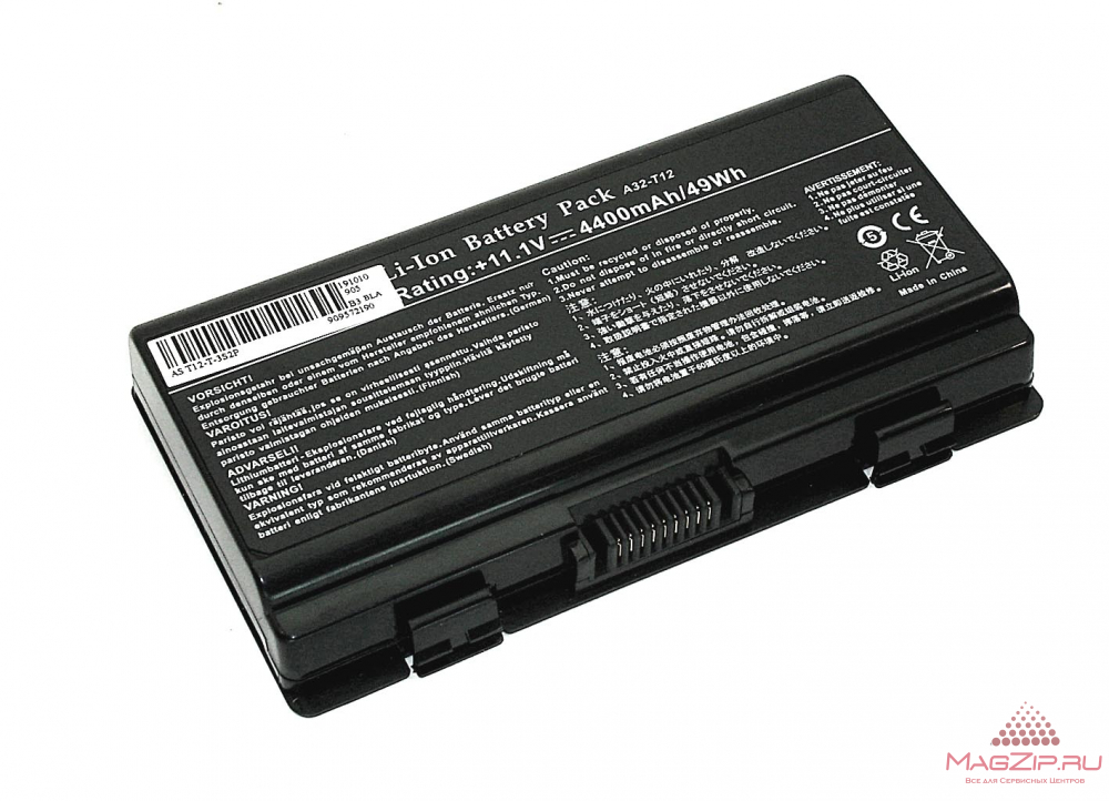 Аккумуляторная батарея для ноутбука Asus X51R (A32-X51) 11.1V 5200mAh OEM