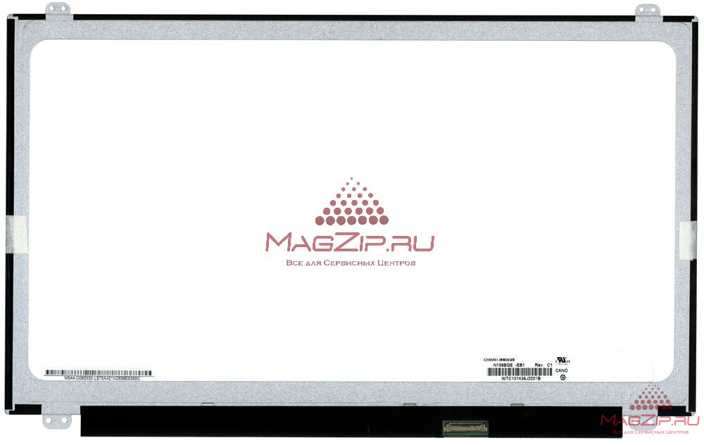 Матрица (экран) для ноутбука 15.6' LED 1366*768 Slim 30 pin, крепления сверху и снизу, матовая (БУ)