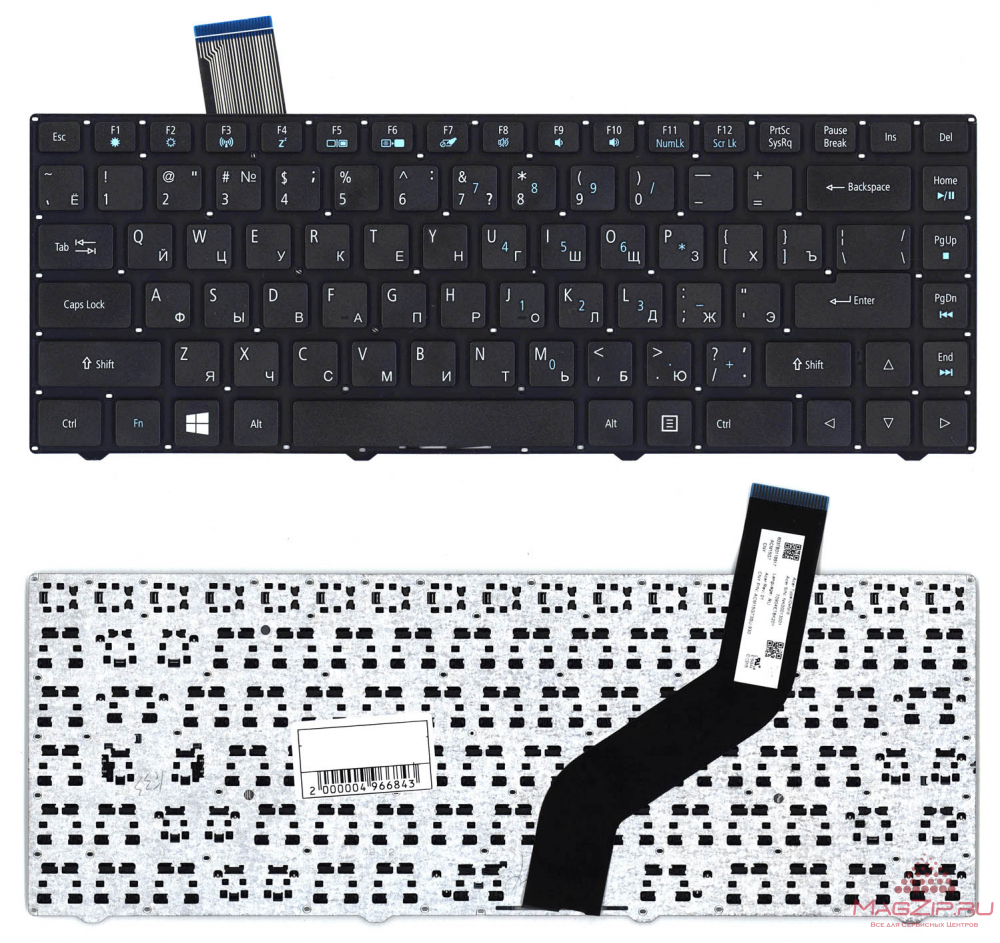 Клавиатура для ноутбука Acer Aspire One Cloudbook 14 AO1-431 черная