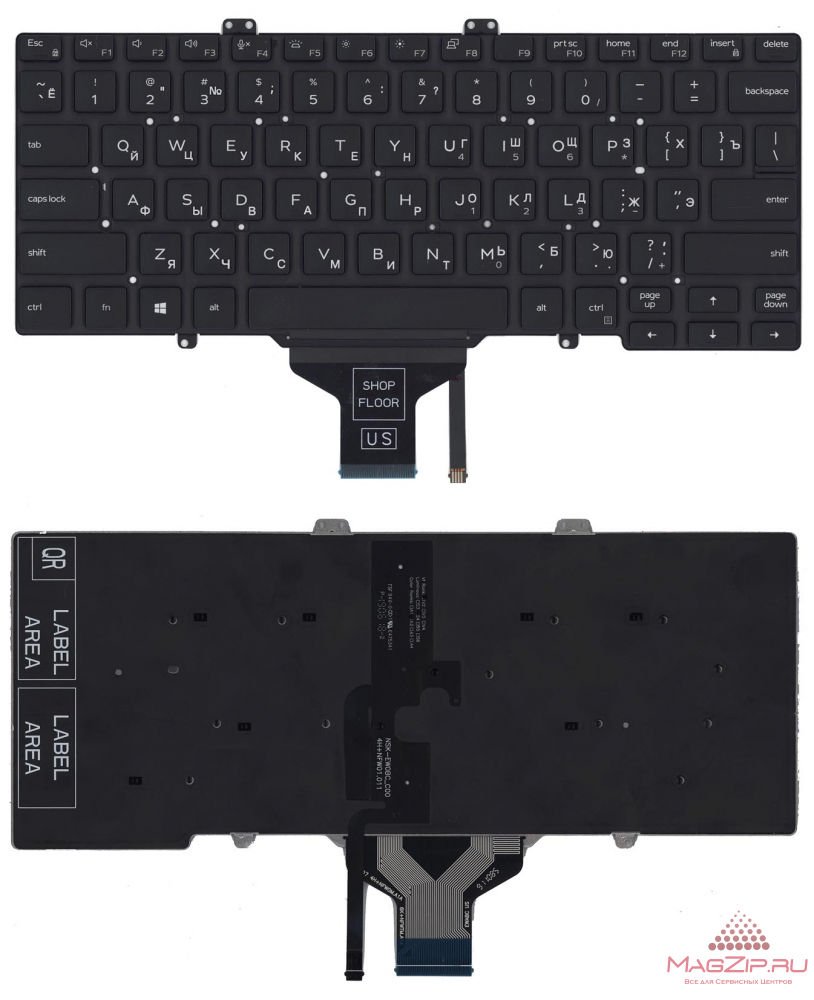 Клавиатура для ноутбука Dell Latitude 3400 5400 7400 черная