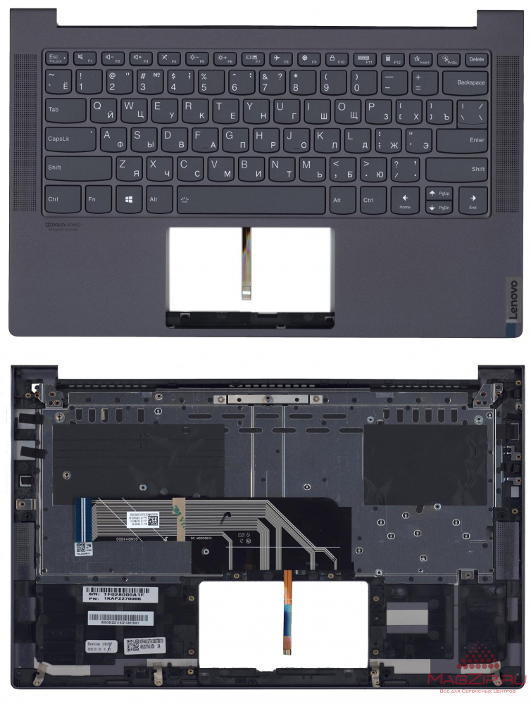 Клавиатура для ноутбука Lenovo Yoga Slim 7-14ARE05 топкейс