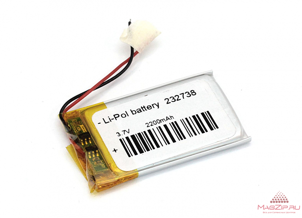Аккумулятор Li-Pol (батарея) 2,3*27*38мм 2pin 3.7V/220mAh