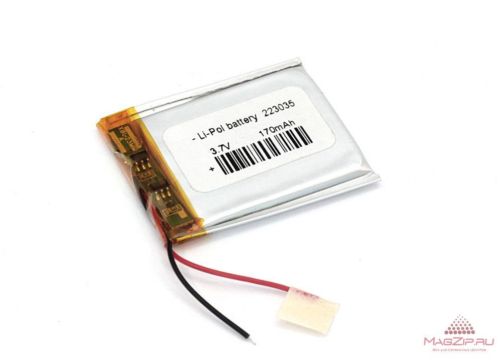 Аккумулятор Li-Pol (батарея) 2.2*30*35мм 2pin 3.7V/170mAh