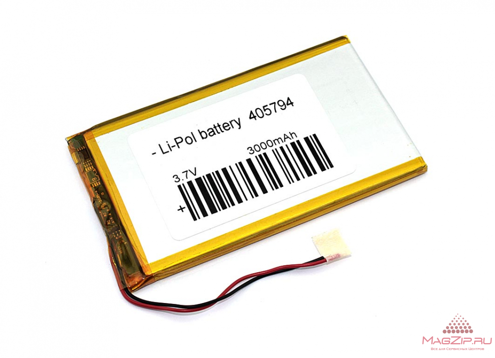 Аккумулятор Li-Pol (батарея) 4*57*94мм 2pin 3.7V/3000mAh