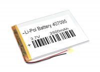 ����������� Li-Pol (�������) 4*70*95�� 2pin 3.7V/2500mAh