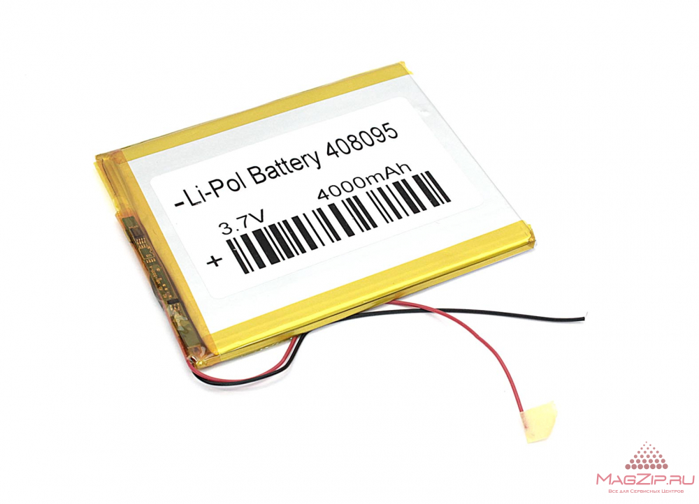 Аккумулятор Li-Pol (батарея) 4*80*95мм 2pin 3.7V/3900mAh