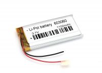 ����������� Li-Pol (�������) 6*30*60�� 2pin 3.7V/1100mAh