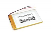����������� Li-Pol (�������) 7.2*43*73�� 2pin 3.7V/2500mAh
