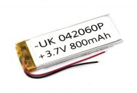 ����������� Li-Pol (�������) 4*20*60�� 2pin 3.7V/800mAh