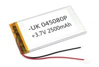 ����������� Li-Pol (�������) 4*50*80�� 2pin 3.7V/2500mAh
