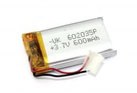 ����������� Li-Pol (�������) 6*20*35�� 2pin 3.7V/600mAh
