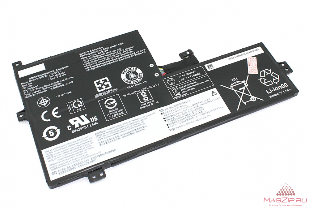 Аккумуляторная батарея для ноутбука Lenovo ideapad 3 Chrome-14 (L20M3PG2) 11.25V 42Wh