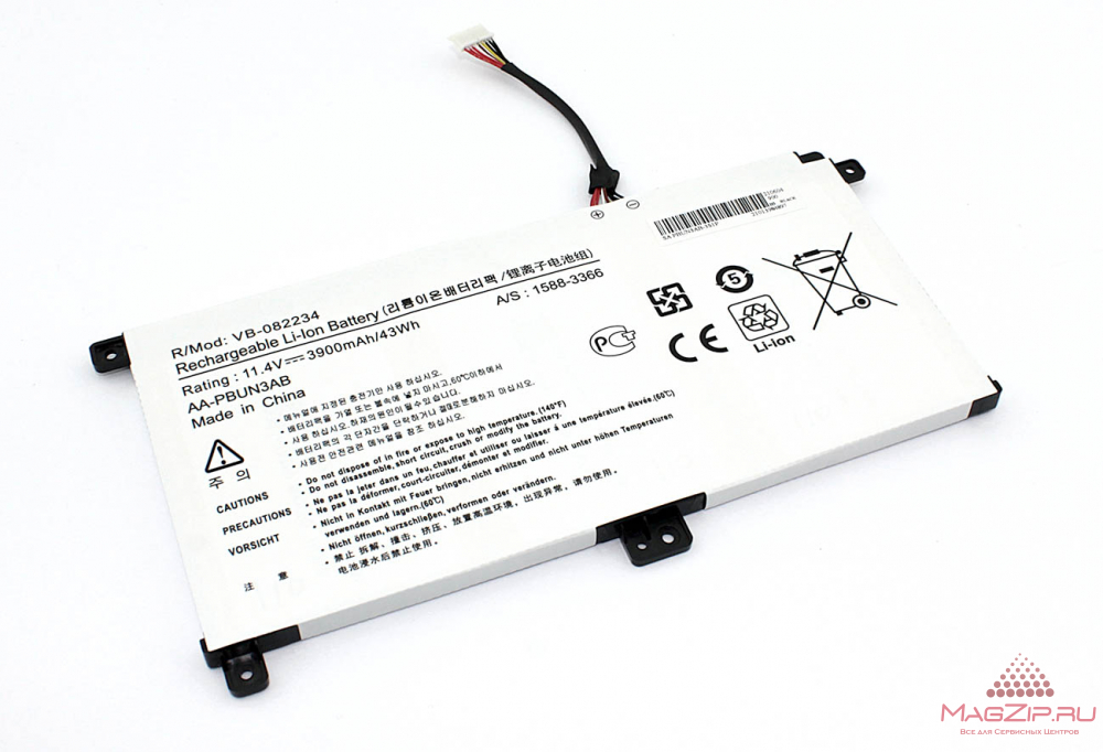 Аккумуляторная батарея для ноутбука Samsung 300E5K (AA-PBUN3AB) 11.4V 3900mAh OEM