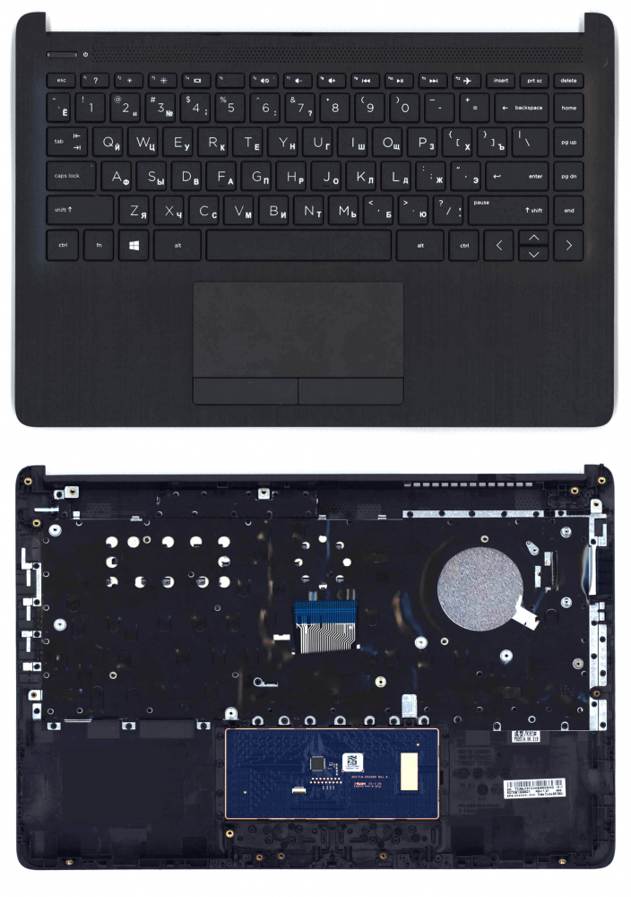 Клавиатура для ноутбука HP 240 G7 черная топ-панель