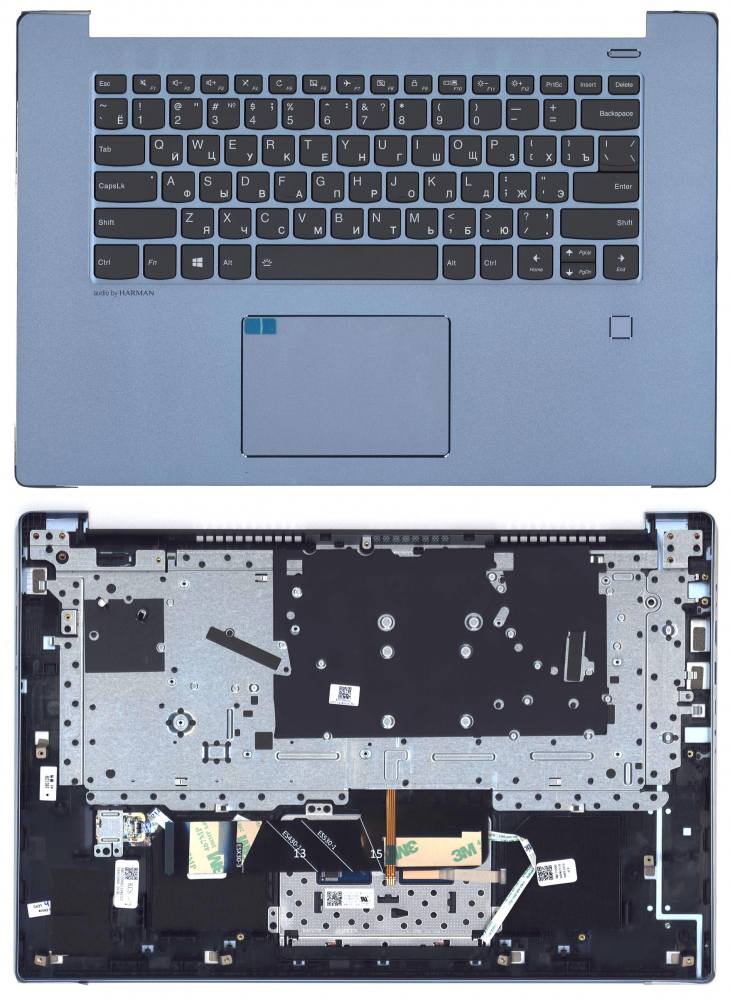 Клавиатура для ноутбука Lenovo Ideapad 530S-15IKB топкейс синий