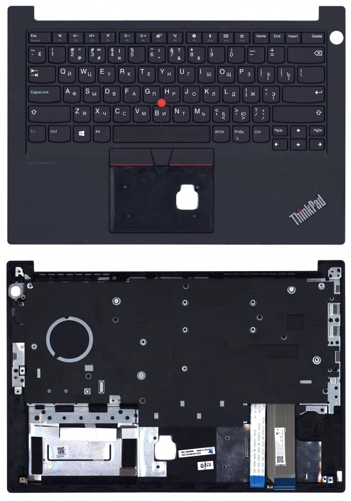 Клавиатура для ноутбука Lenovo Thinkpad E14 топкейс без подсветки