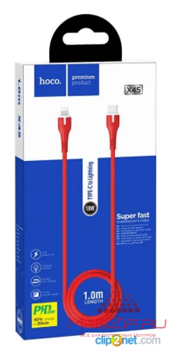 ������ USB HOCO (X45) Surplus 20W 3A Type-C to Lightning (1�) (�������)