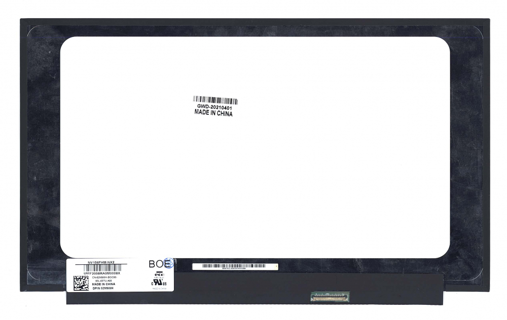 Матрица 15.6', 1920x1080, LED, 40 pins EDP, SLIM, без креплений, Матовая, IPS, 120Hz, NTSC 45 / N156
