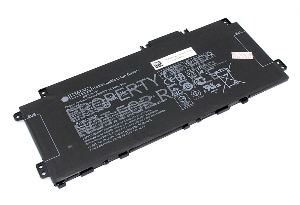 Аккумуляторная батарея для ноутбука HP Pavilion 14-DV (PP03XL) 11.55V 43.3Wh черная