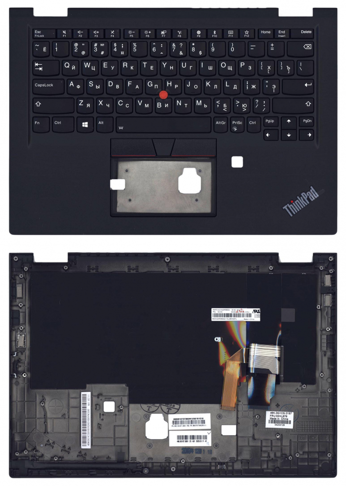 Клавиатура для ноутбука Lenovo ThinkPad X390 Yoga топкейс v.2