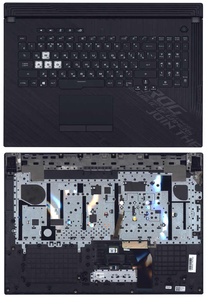 Клавиатура для ноутбука Asus ROG Strix G17 G712 с подсветкой RGB топкейс