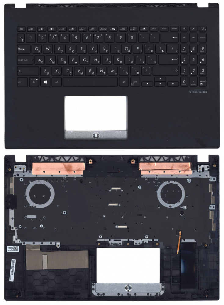 Клавиатура для ноутбука Asus X571 GT топ-панель черная