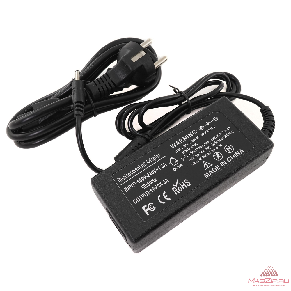 Блок питания для ноутбука 19V 3.42A (65W) 3.5x1.35мм