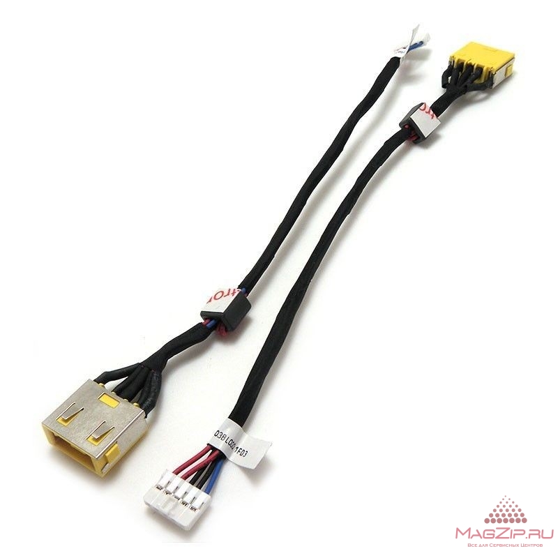 Разъем зарядки для Lenovo прямоуголный со шлейфом, 11см Dc Jack Cable DC30100PE00T074103BM0006537