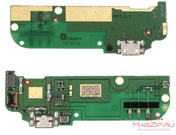 Шлейф для HTC Desire 616 Dual + разъем зарядки + микрофон