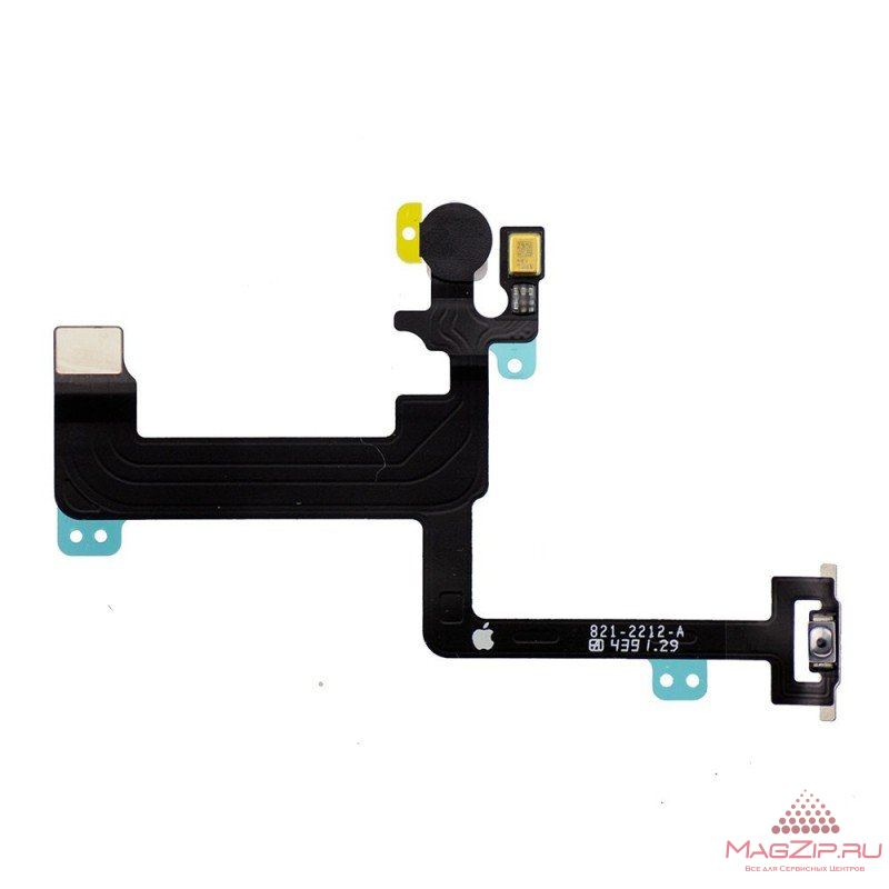 Шлейф для iPhone 6 Plus + кнопка вкл + микрофон, ориг